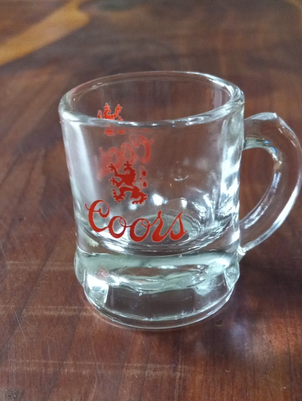Vintage Coors Beer Mini Mug Shot Glass Federal Shield